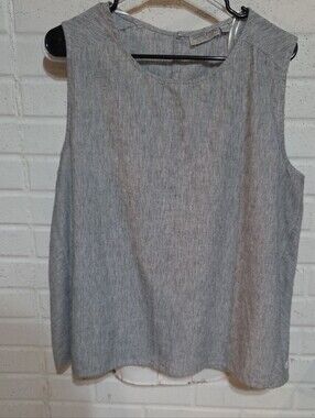 Craghoppers Light Gray Sleeveless Linen-Blend Tank